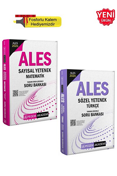 Pegem Akademi Yayıncılık 2026 - ALES Sayısal Yetenek Matematik Sözel Yetenek ...
