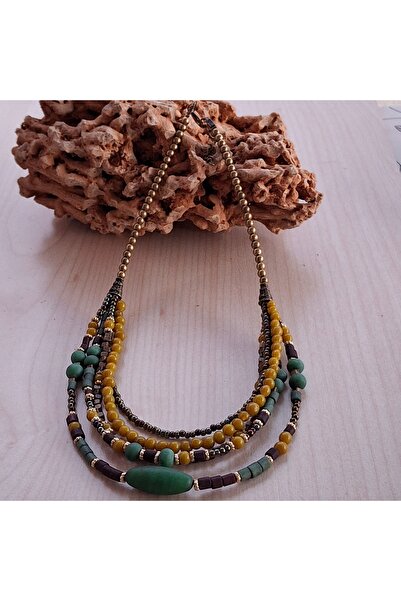 azra takı tasarım Handmade, Authentic, Colorful, Bohemian, Women's Short Necklace