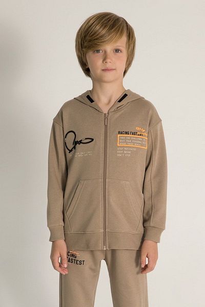 HAUSEkids 4-8 Years Racing Going Boy's Cardigan-Mocca