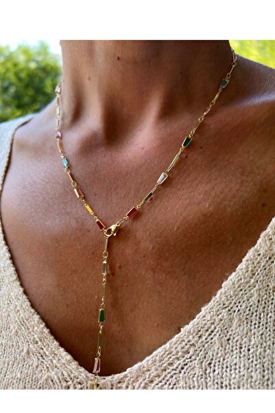 gaila design Colorful Y Low-Cut Necklace