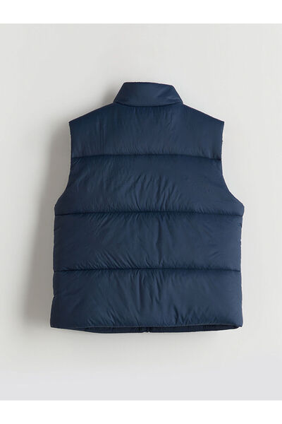 LC Waikiki New Season Stand Collar Krinkle Boy's Vest