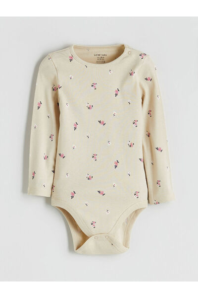 LC Waikiki Quality Parts from Celebi Store |   Crew Neck Baby Girl Snapback Bodysuit 2-Piece