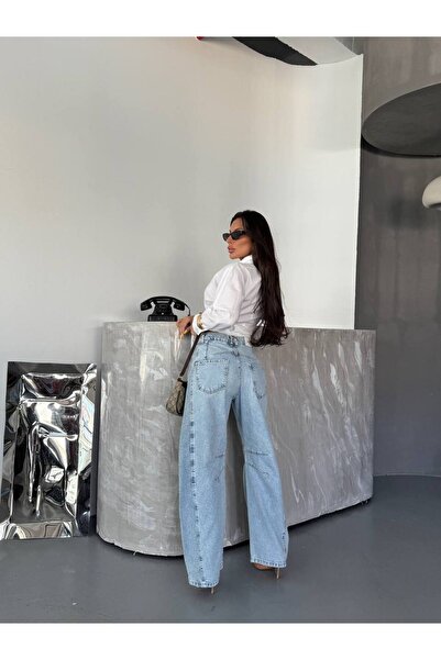 DENİKK TREND ÖZEL TASASARIM LAZERLİ BAGGY DENİM JEAN PANTLON