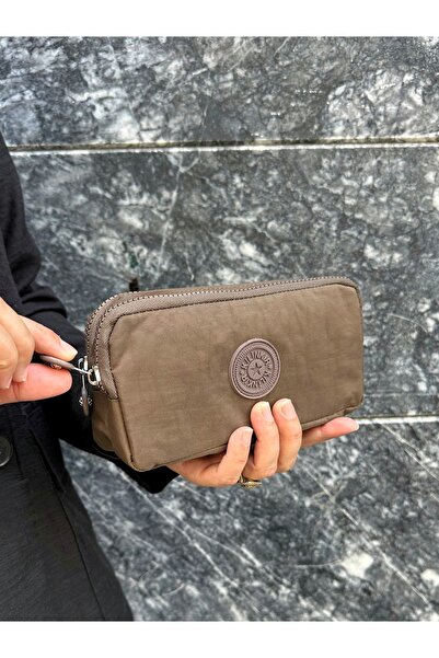 çantamgelsin Crinkle Fabric Double Compartment Pencil Holder Pencil Case