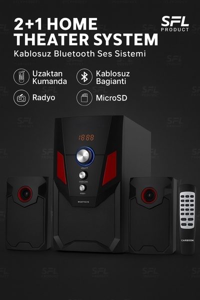 Genel Markalar 2+1 Kablosuz Bluetooth Ses Sistemi | Uzaktan Kumandalı, Radyo ...