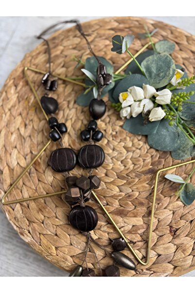 SEDEF TAKI Ahşap işlemeli kolye