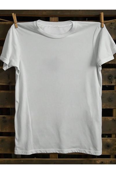 ELNOYA Unisex White Oversize Simple 100 Percent Cotton Crew Neck Comfortable T-Shirt