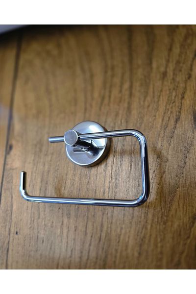 CzyLife Chrome Metal Coverless Toilet Paper Holder |   Toilet Paper Hanger Inside the Bathroom |   Hotel Buklet Series