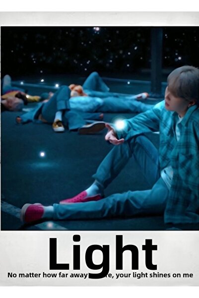 Universal Bts Suga Lights Tablou Polaroid Poster din lemn Decorativ Cod1546