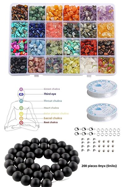 By MO Accessories مجموعة تصميم المجوهرات المكونة من أحجار طبيعية مكسورة و200 ...