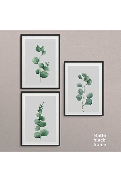 HOMEPACK Μαύρο Πλαστικοποιημένο Σετ Πλαίσιο 3 τεμαχίων Πίνακας Hpn030