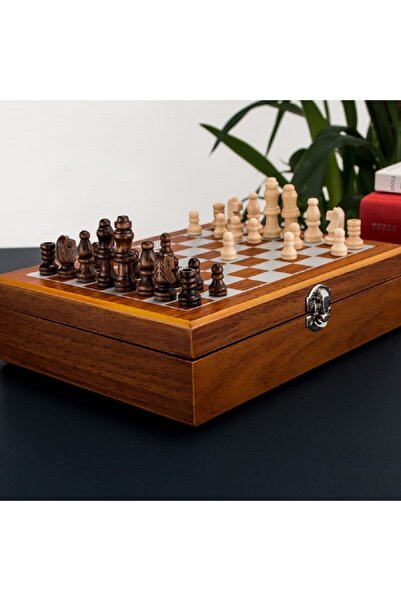 hediyeconcepti Stainless Steel Flask Set - Drink Whiskey, Alcohol and Cognac Flask, Chess