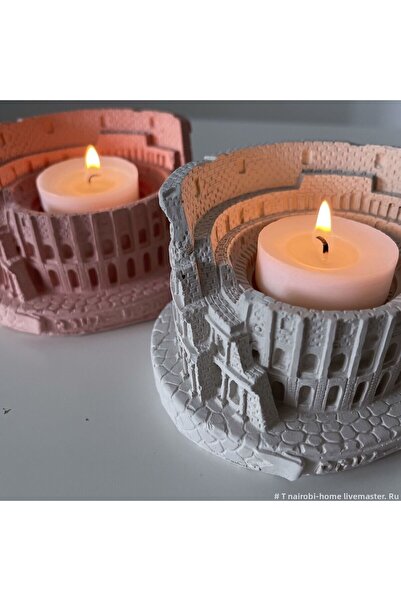 morlalem m الكولوسيوم الروماني Flavianus Amphitheatre Tealight شمعة حامل قالب...