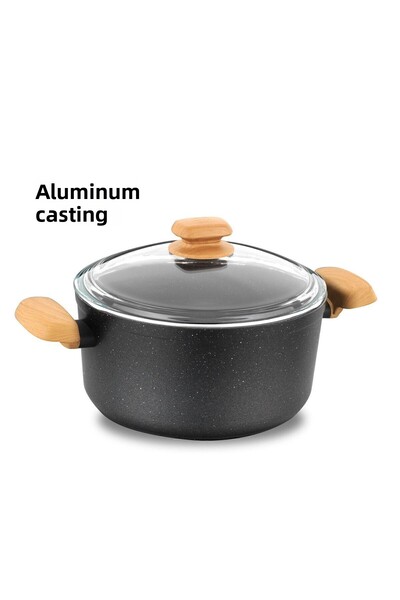 KORKMAZ قدر كوركماز (مونتانا) بغطاء زجاجي. سعة 28 سم.