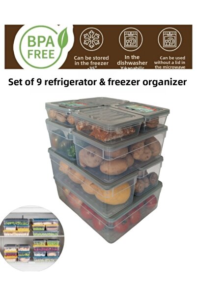 VZN منظم ديب فريزر، حاوية تخزين، منظم ثلاجة، حاوية ثلج، حاوية ميكروويف