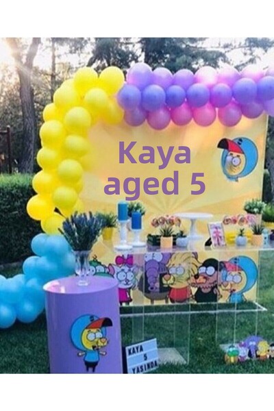 BAL10 DÜNYASI بالون وسلسلة بمفهوم كرال شاكر 100 قطعة