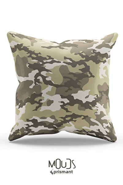 Moud's Husă de pernă unică cu model de camuflaj verde imprimată pe două fețe