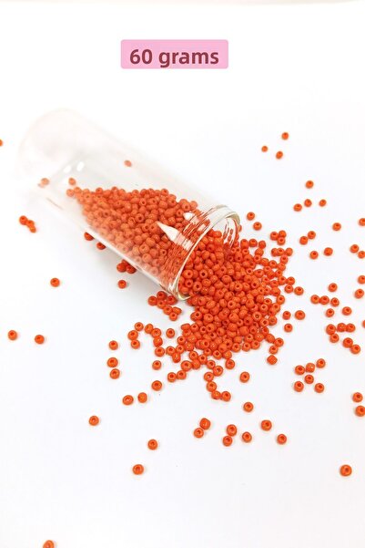 Robinanka Mărgele de nisip din sticlă turnată portocalie de 2 mm - 60 de gram...