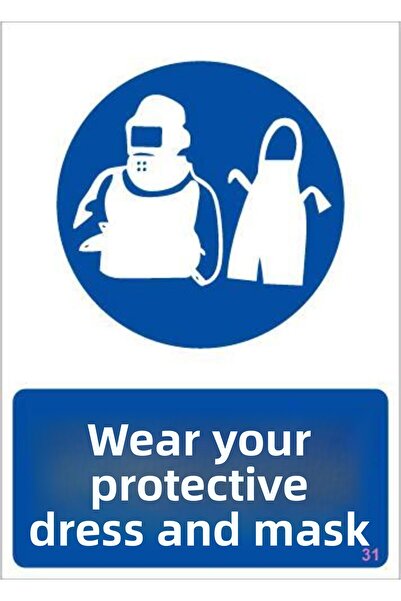 Afrodit Giyim علامة تحذير الملابس الواقية 25x35 CODE: 31