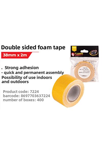 ATABY Bandă de spumă cu două fețe 38mm x 2m 5 buc