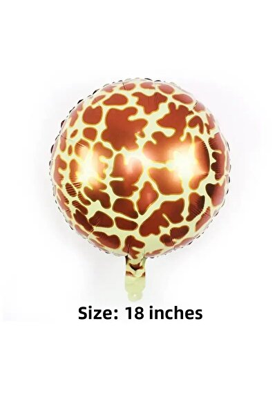 Deniz Party Store بالون فويل بطبعة زرافة مقاس 18 بوصة (45 سم).