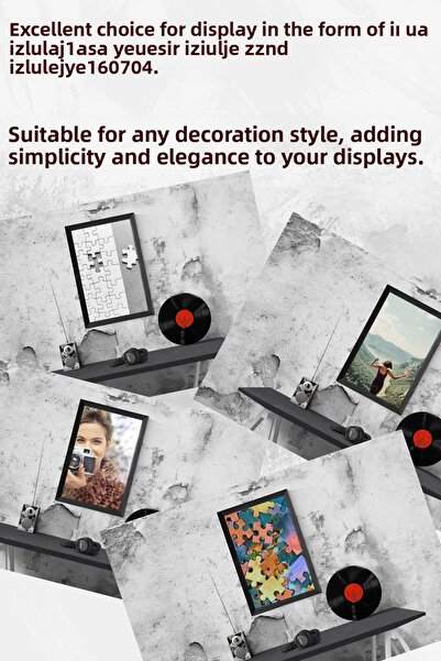 CreaWitch 34X48 cm - Puzzle Frame - 500 Pieces Color Black Brown Gold White Platinum Clear Pvc