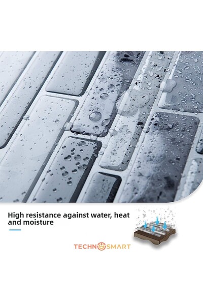 TechnoSmart 1pc 3d Self Adhesive 30cm×30cm Coating Mosaic Appearance Wall Sticker Kitchen