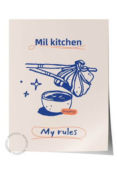 Postifull Αφίσα τοίχου με θέμα την κουζίνα και το δείπνο, αστική αφίσα χωρίς ...