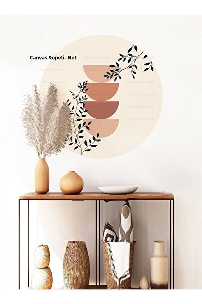 KanvasSepeti ملصق جداري على شكل قماش سميك ذاتي اللصق مزخرف بفن بوهيمي تجريدي