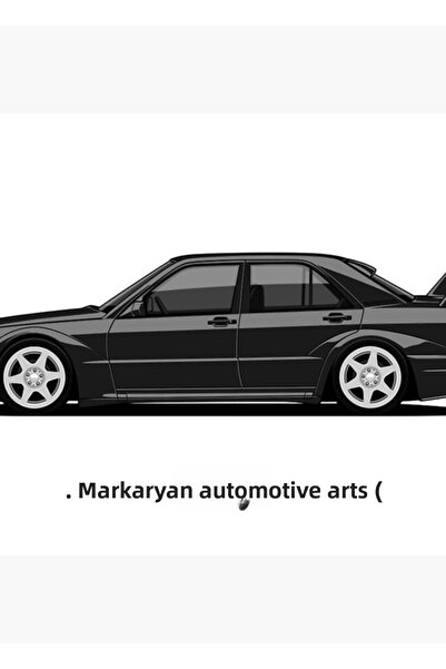 Universal Merc 190e Evo II Ξύλινη Αφίσα Τραπεζιού Διακοσμητική