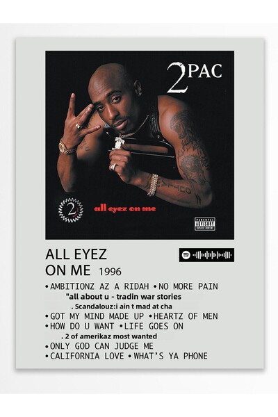 Postifull Αφίσα άλμπουμ Polaroid συμβατή με Spotify - Διακόσμηση τοίχου - Χαρ...