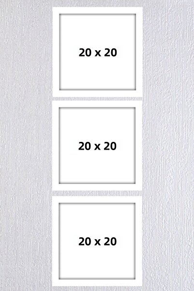 AS TİCARET Set Cadru Alb 3 Buc 20x20