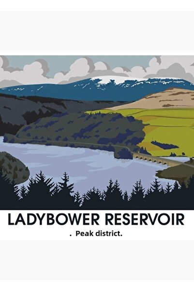 Universal Ladybower Reservoir - Districtul Peak - Snake Pass - Poster de călă...