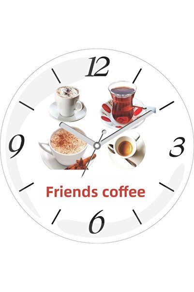 ART HEDİYE Ceas de perete din sticlă reală cu bombă de ceai, cafea, cafenea, ...