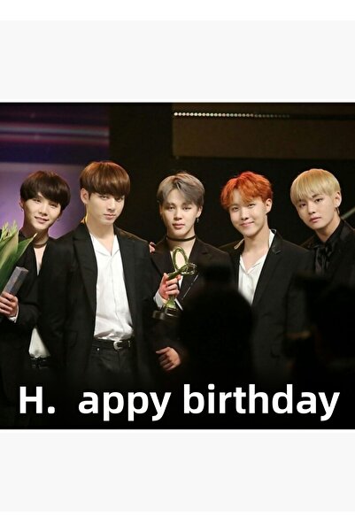 Universal Bts Birthday Card Table Wooden Poster Decorative Code2507