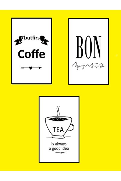 Minik Dükkan Σετ τραπεζιών MDF με εμφάνιση πλαισίου 3 τεμαχίων για καφέ, μπον...