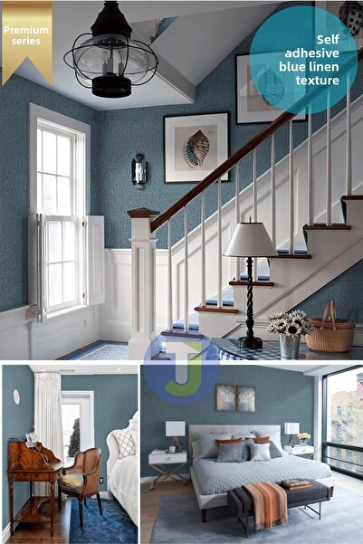 Technojet Αυτοκόλλητο λινό Look Κουζίνα Μπάνιο Πάγκος τοίχου Ντουλάπι Τραπέζι Κάλυμμα 60X300cm