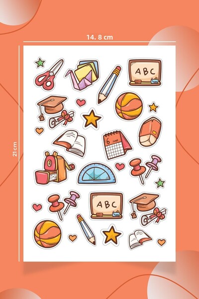 ON6REKLAM Special Cut I Start School Stickers for Kids