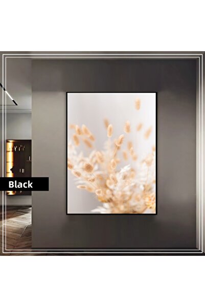 Harikabirev HARİKABİREV | DECORARE MOALE MODEL DE IARBA PAMPAS | TABLA DE STICLA TEMPLATA CU CADRU, SIMPLE, VERTICALA