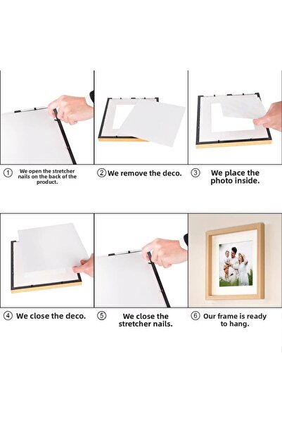 LİFE GLOBAL Adhesive Removable Mat with Gold 14X14Cm Pola Square Photo Frame Package Pvc Li