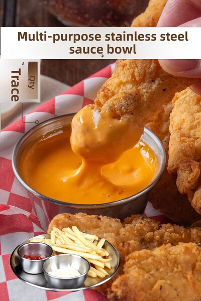 FİTHOME Σετ μπολ σάλτσας από ανοξείδωτο ατσάλι σε καφέ χρώμα - Παρουσίαση στο...