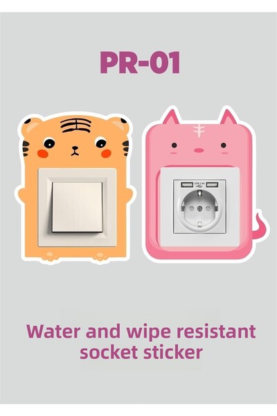 Kt Grup Kids Room Wall Socket Switch Sticker Set