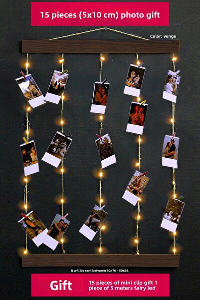 yhfoto الإطار - إطار صور LED مع مزلاج سلسلة ينجي - إطار مضيء - إطار الذاكرة