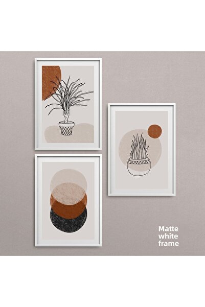 HOMEPACK Λευκό Πλαστικοποιημένο Σετ Πλαίσιο 3 τεμαχίων Πίνακας Hpn021