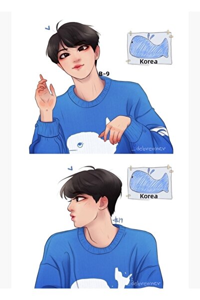 Universal Διακοσμητική ξύλινη αφίσα Blue Jin Painting Code5065