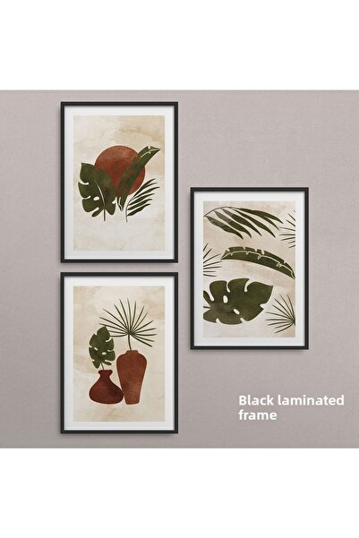 HOMEPACK طقم إطار مصفح أسود مكون من 3 قطع طاولة Hpn064
