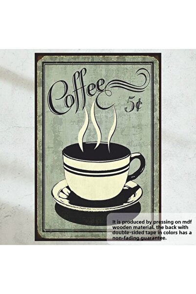 Hayat Poster Coffee Cup Vintage Nostalgic Style Home Kitchen Cafe Decoration ...