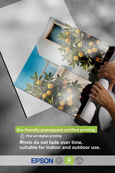 Postifull Black Framed Poster, Lemon Trees, Photo, Yellow Color Poster, 2025 Summer Selection, No:109653