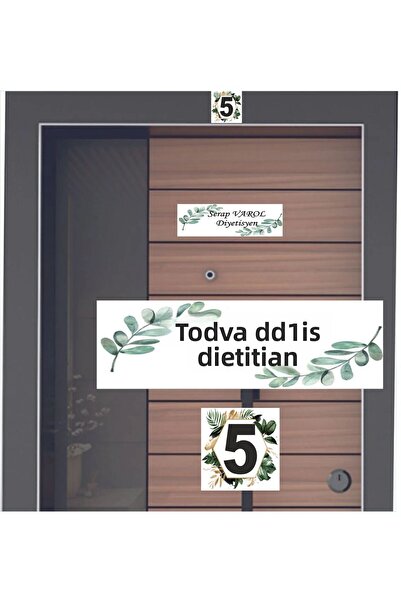 sıradışıhediyem μοντέρνο σετ πινακίδων ονομάτων πόρτας νέας γενιάς, πολύχρωμο...