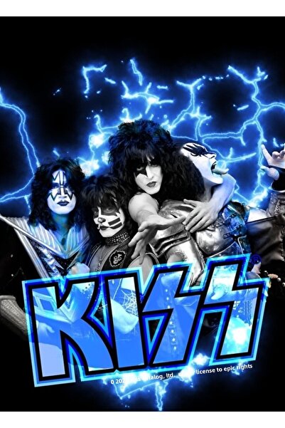 Universal Kıss ®   The Band - Toți Membrii - Poster decorativ din lemn cu pic...